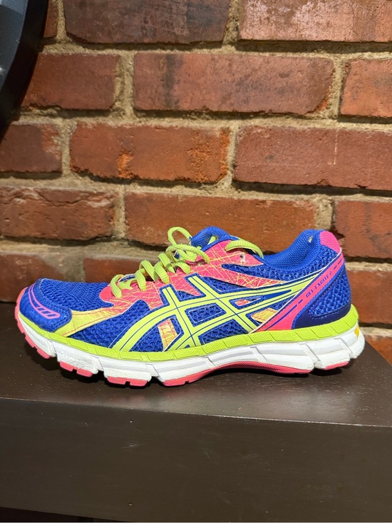 Asics Shoes - ASICS Blue Neon Yellow & Pink Women's Running Shoe